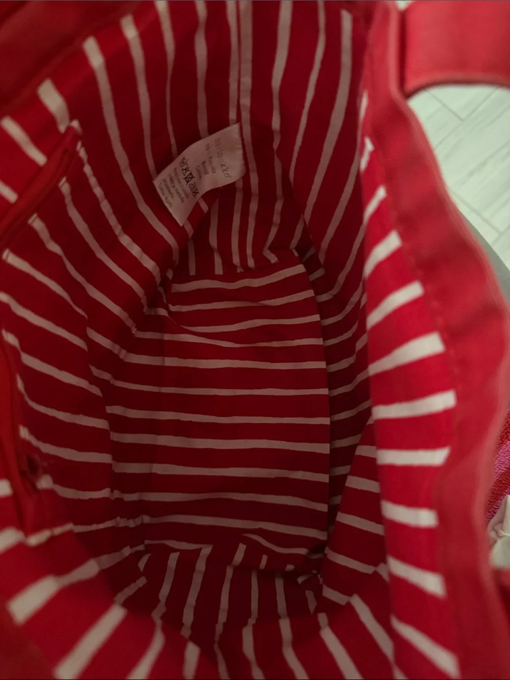 Marimekko Red Canvas Vintage Mini Tote AS IS